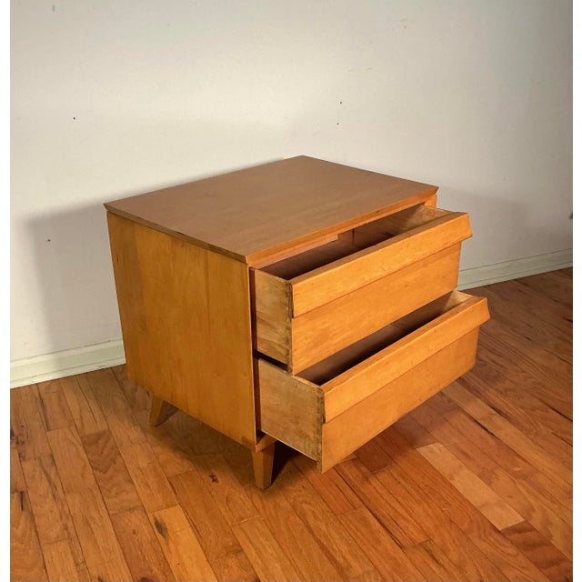 Mid-Century Modern Two Drawer Chest/Nightstand by Birchcraft Baumritter, Circa 1960s For Sale In Greenville, SC - Image 6 of 12