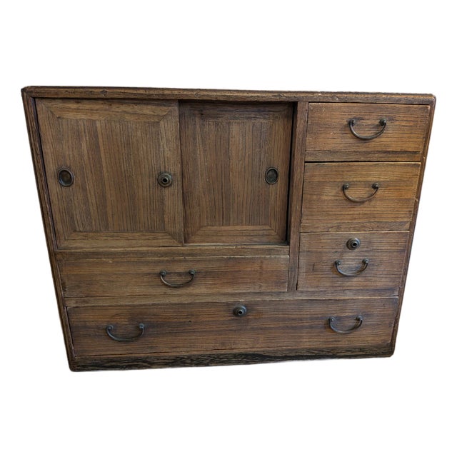 Antique Japanese Ko-Tansu Merchant Chest, Circa 1900–1920 For Sale