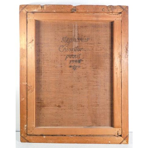 Stefano Chiantore, Portrait of a Man, 1796, Oil Painting, Framed For Sale - Image 11 of 18