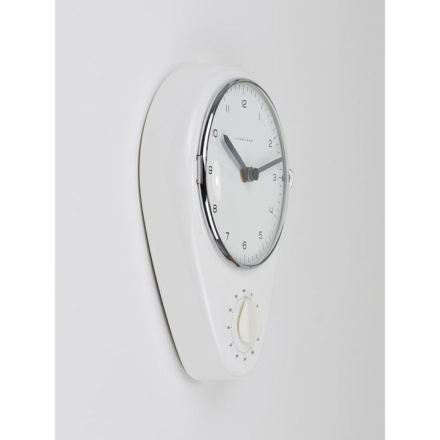 White Mid-Century Modern White Wall Clock & Timer by Max Bill for Junghans, Germany, 1950s For Sale - Image 8 of 16