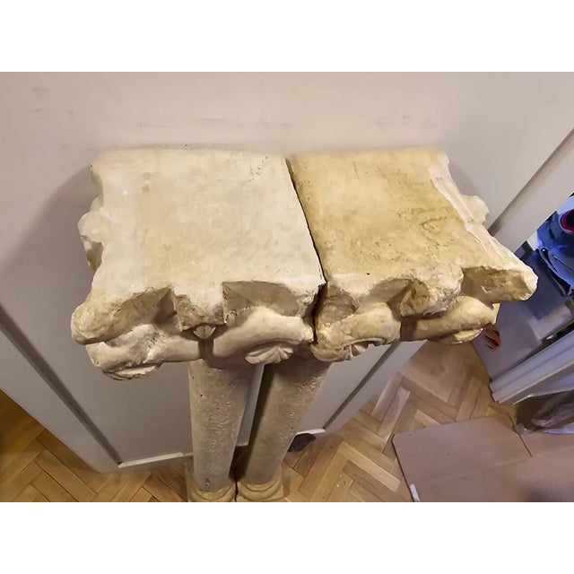 Ceramic Romanesque Decorative Columns in Terracotta, 1950s For Sale - Image 7 of 12