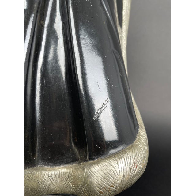 Authentic Limited Edition Enameled Bronze Sculpture of a Standing Lady by Erte For Sale In Los Angeles - Image 6 of 9