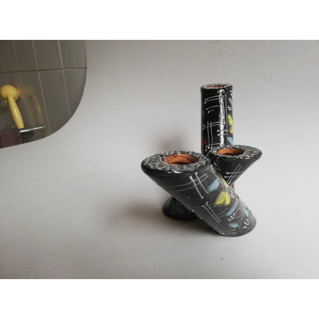 Mid-Century Italian Ceramic Candleholder by R. Rolli For Sale - Image 6 of 9