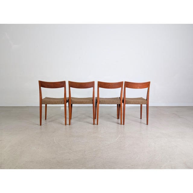 Mid-Century Kontiki Chairs in Teak by Yngve Ekström for Hugo Troeds, Set of 4 For Sale - Image 6 of 11