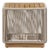 Alpine Teak Collection Rope Design End Table - Beige For Sale