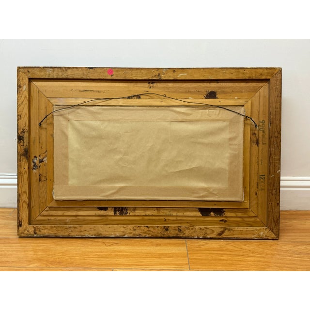 Mid 20th Century Beautiful Seascape Painting by Listed Artist Virginia Lynn For Sale - Image 5 of 5