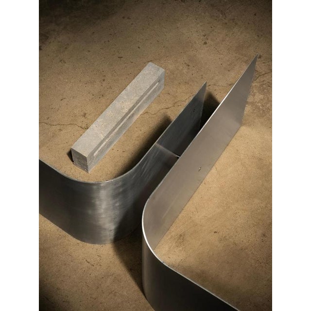 Not Yet Made - Made To Order Collision 3.0 Floor Lamp in Aluminum and Travertine by D´ARK Atelier For Sale - Image 5 of 7