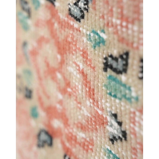 Textile 1970s Vintage Turkish Oushak Handmade Wool Cotton Orange Area Rug For Sale - Image 7 of 11