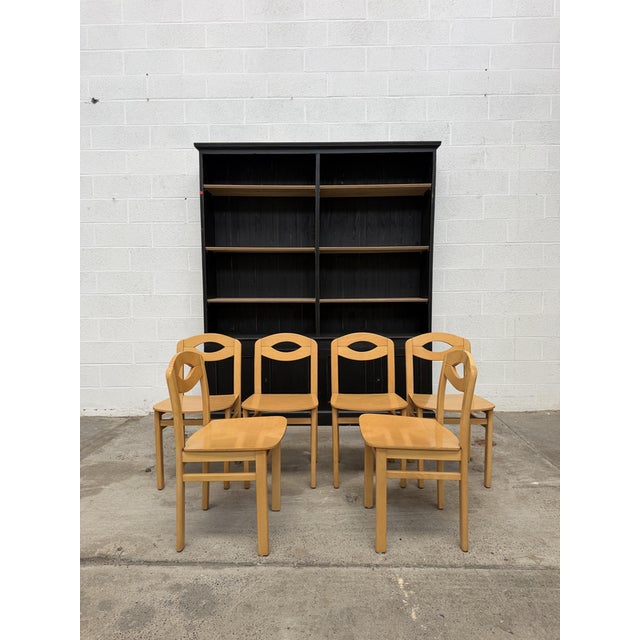 Beech Chairs, 1980s, Set of 6 For Sale - Image 4 of 10