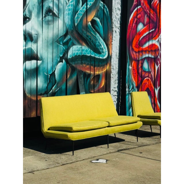 Metal 1950s Carl Otto for Heywood Wakefield 'Contessa' Sofa, Attributed For Sale - Image 7 of 8