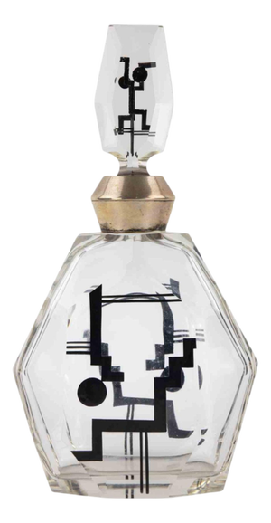 Art Deco Bohemian Bottle, 1930s