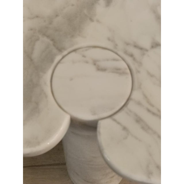 Eros Series White Carrara Marble Console Table attributed to Angelo Mangiarotti, Italy, 2000s For Sale - Image 6 of 9