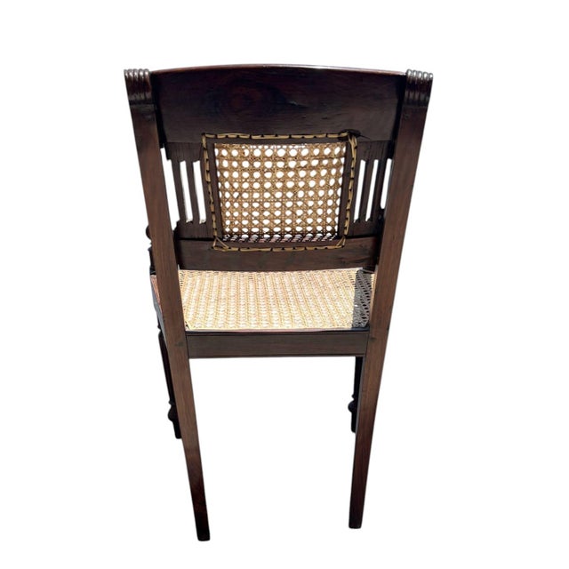 19th Century Pair of Anglo Indian Hand Carved Padouk Armchairs For Sale - Image 4 of 15