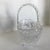 Pretty handled crystal basket. Cut crystal design with four crystal feet. Fill with your favorite candy and enjoy!