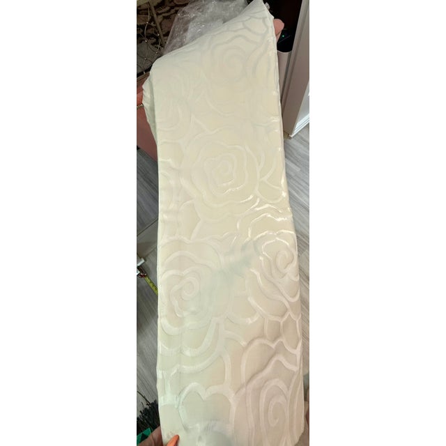 Ethan Allen Pair of Ethan Allen White Curtains– 103" in Height For Sale - Image 4 of 9