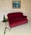 French Small Scale French Napoleon III Settee in Red Velvet For Sale - Image 3 of 12