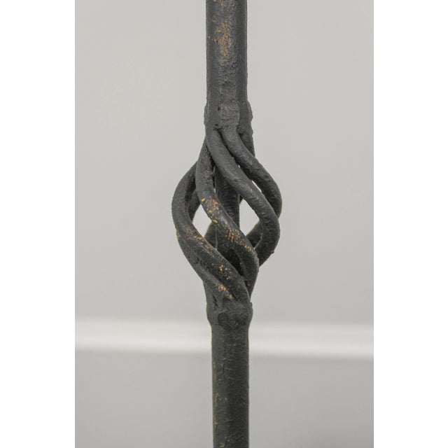 1960s Wrought Iron Candlestick Style Table Lamp For Sale - Image 4 of 12