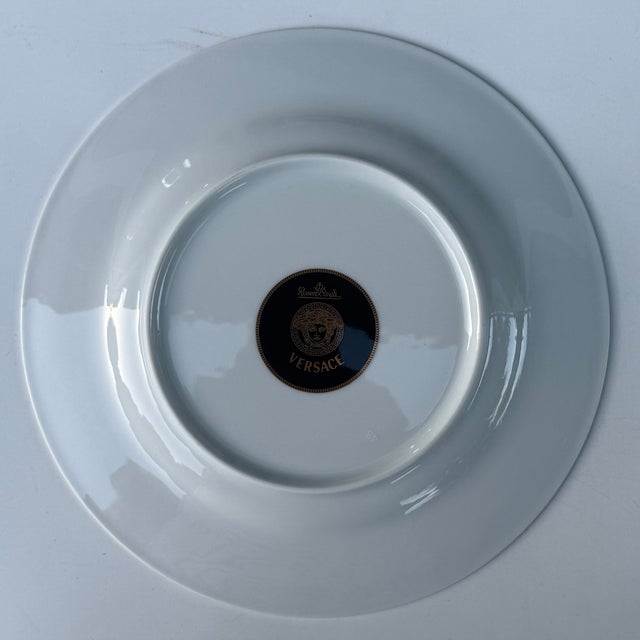 Modern Color Lachs Salad Dessert Plate by Versace for Rosenthal, 1990 For Sale - Image 3 of 4
