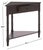 Contemporary Gomez 1 Drawer 1 Shelf Corner Table in Dark Chocolate For Sale - Image 3 of 10