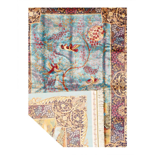 Traditional Pasargad DC Exquisite Design Paris Palace Fine Power Loom v. Silk Rug For Sale - Image 3 of 3