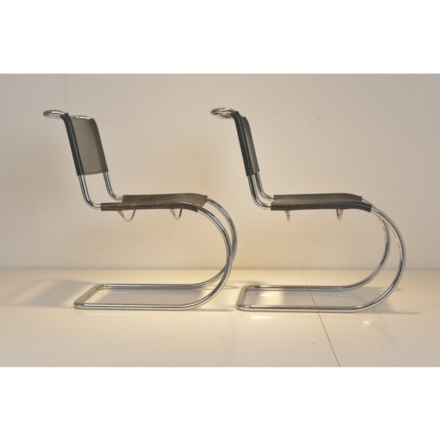 Metal MR10 Cantilever Chair by Ludwig Mies Van Der Rohe for Thonet, Frankenberg, 1975, Set of 2 For Sale - Image 7 of 9