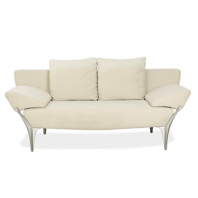 Model 1600 2-Seater Sofa in Cream Fabric from Rolf Benz For Sale - Image 17 of 17