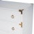 This three-drawer campaign dresser is a stylish addition to virtually any contemporary space. Features a glossy white...