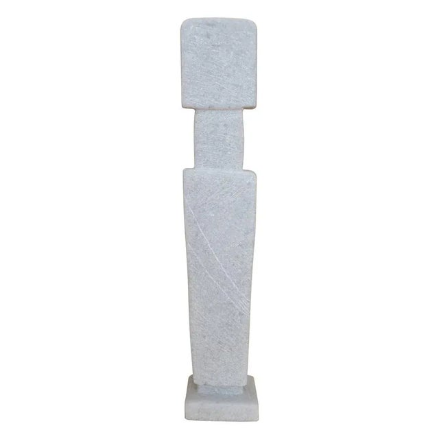 Hand Carved Marble Sculpture by Tom Von Kaenel For Sale - Image 6 of 6