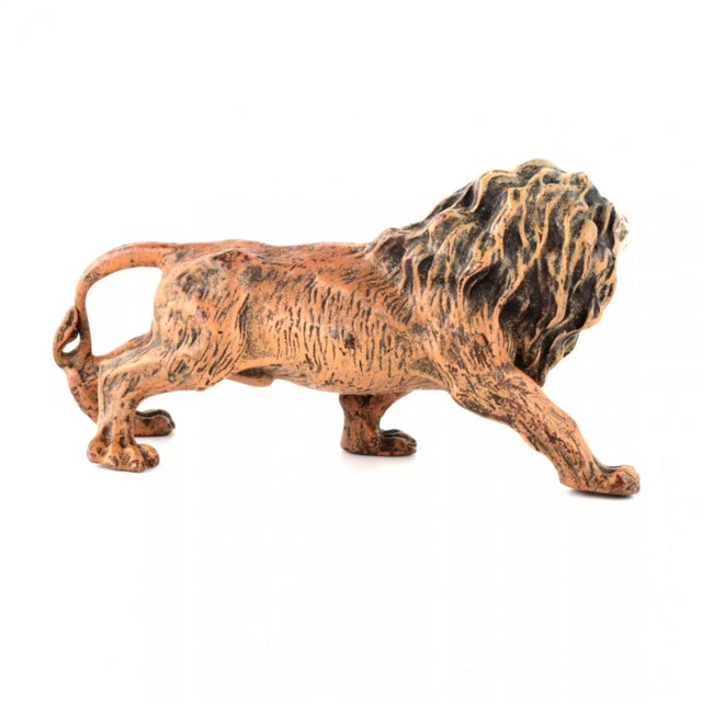 Miniature Lion in Bronze from Bergman Factories, Vienna For Sale - Image 4 of 8