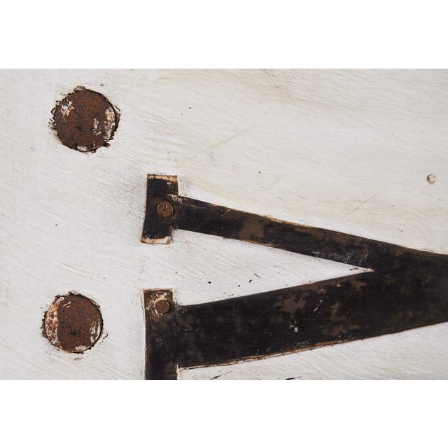 Decorative French Painted Tole and Iron Clock Face For Sale - Image 9 of 13