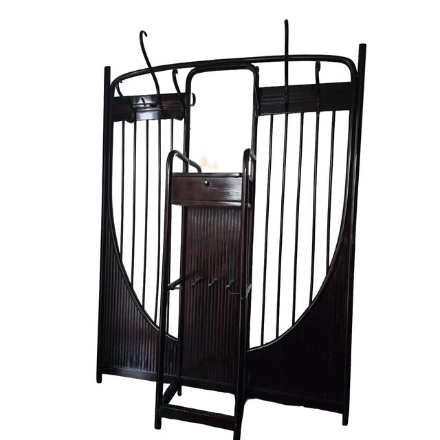 Vienna Secession Wandgarderobe Nr. 6 Hall Stand from Gebrüder Thonet, Austria, 1904 For Sale - Image 13 of 16
