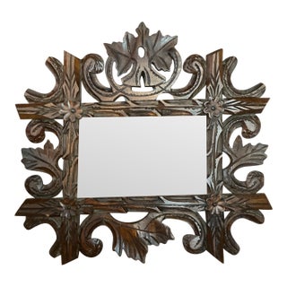 Antique Hand Carved Folk Art Black Forest Picture Frame 1900-1909 For Sale