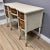 Vintage Painted French Desk Creamy Beige Wood Tones Gold Accents 5 Drawers For Sale - Image 9 of 11