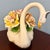 Capodimonte Vintage Italian Capodimonte Porcelain Swan Centerpiece With Sculpted Rose Bouquet For Sale - Image 4 of 12