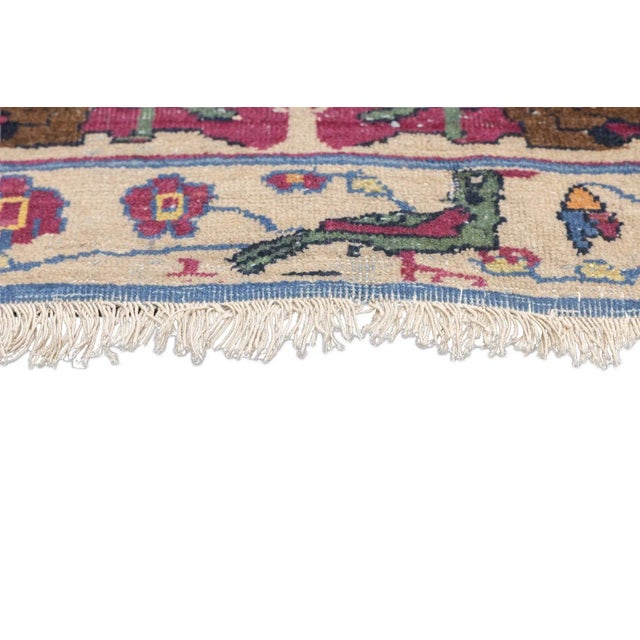Late 18th Century Antique Persian Tehran Rug 4'9'' x 7'2'' For Sale - Image 9 of 12