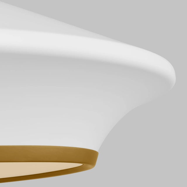 2020s Thomas O'Brien by Visual Comfort Studio Stanza 1-Light Grand Pendant in Matte White For Sale - Image 5 of 6