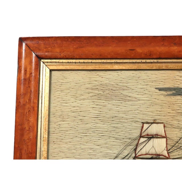Pair of Royal Navy Sailor’s Woolworks by the Same Hand With Trapunto Sails For Sale - Image 16 of 18