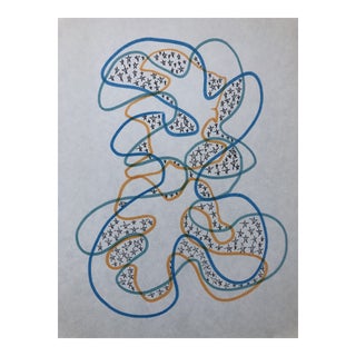1990 William Glen Davis Abstract Marker Drawing For Sale