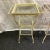 Metal Glass Shelf Side Tables - A Pair For Sale - Image 4 of 11
