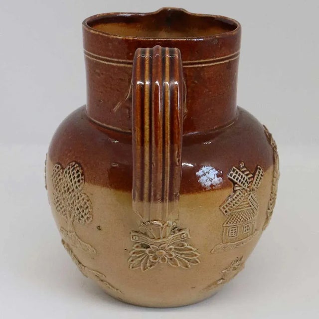 Royal Doulton English Doulton Lambeth Stoneware Pottery Pitcher For Sale - Image 4 of 6