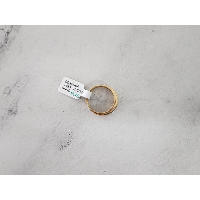 5MM Baguette Channel Diamond Wedding Band 14k Yellow Gold, Size 6 For Sale - Image 4 of 4