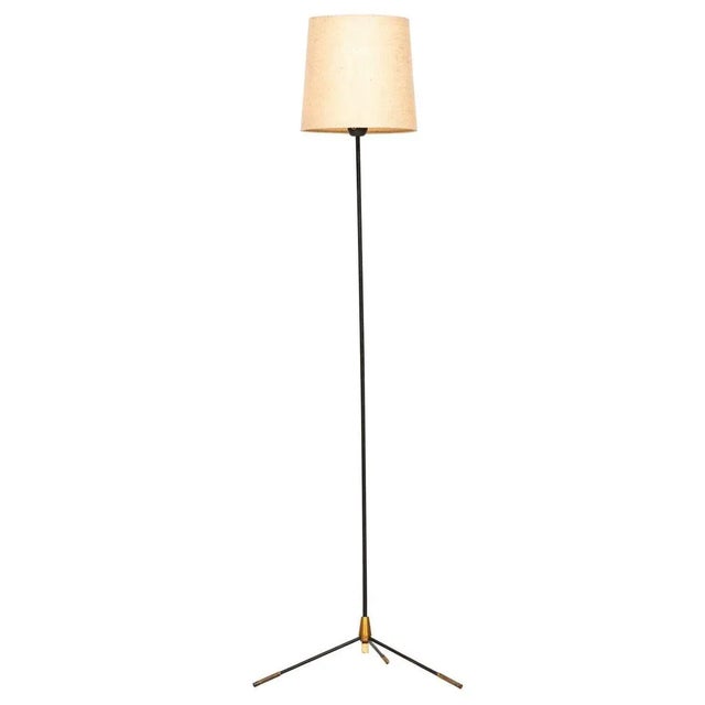 Black Floor Lamp attributed to Hans Bergström for Eskilstuna Elektrofabrik, Sweden, 1950s For Sale - Image 8 of 8