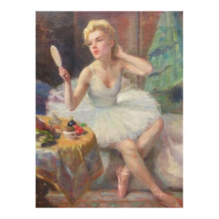 Antique Painting by Madeleine Plantey For Sale