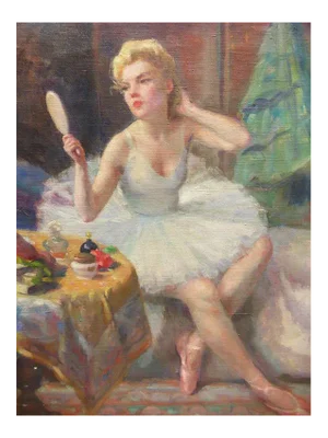 Antique Painting by Madeleine Plantey