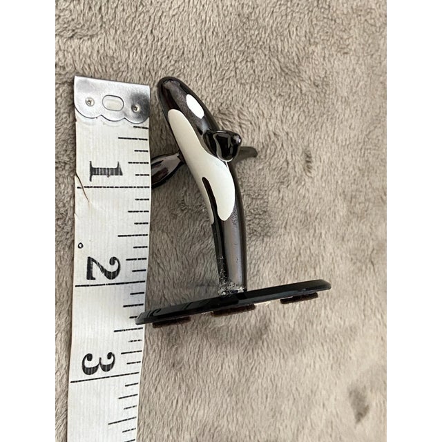 Vintage MCM Glass Baron Hand-Blown Orca Whale Miniature 2.5" Figurine For Sale In Phoenix - Image 6 of 6