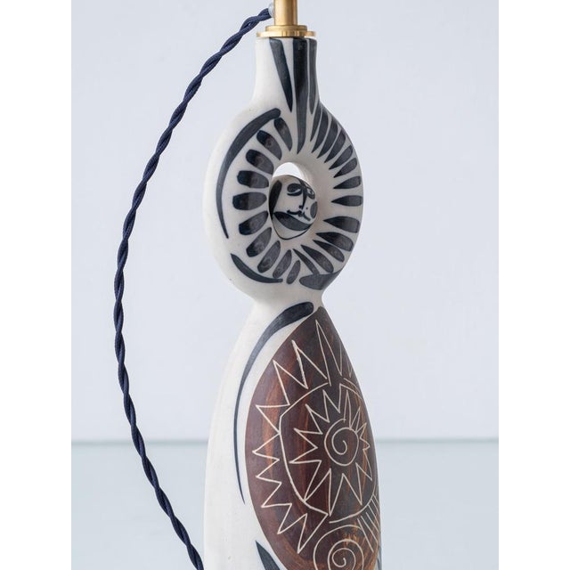 2000 - 2009 Spanish Modernist Ceramic Female Figure Lamp by Alfonso Otero Regal, 1970s For Sale - Image 5 of 11
