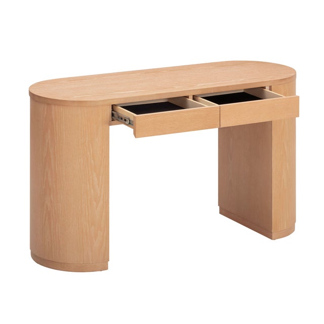 Wood Marlow Natural Wood Writing Desk For Sale - Image 7 of 11