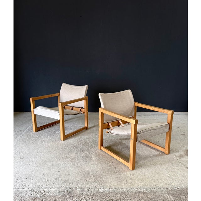 Mid-Century Modern Diana Safari Chair Set by Karin Möbring for Ikea, 1990s, Set of 2 For Sale - Image 3 of 18