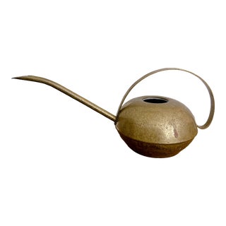 Vintage Elegant Brass Watering Can Water Pitcher Made in Germany For Sale