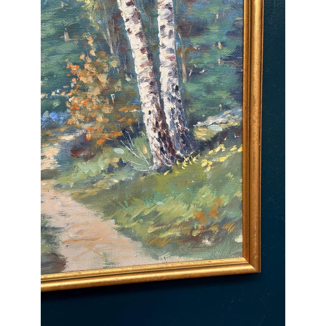Arne Nilsson, Path Between, 1950s, Oil on Panel, Framed For Sale - Image 9 of 12